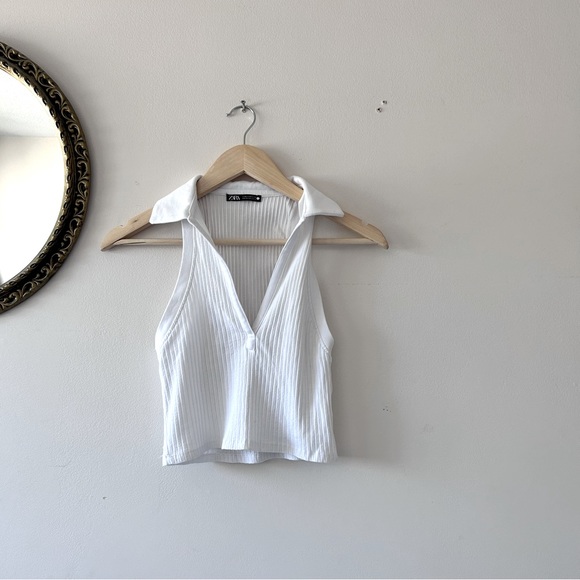 ZARA | Cropped Polo Top - Picture 2 of 4